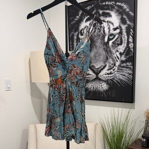 Angie Floral Blue Romper